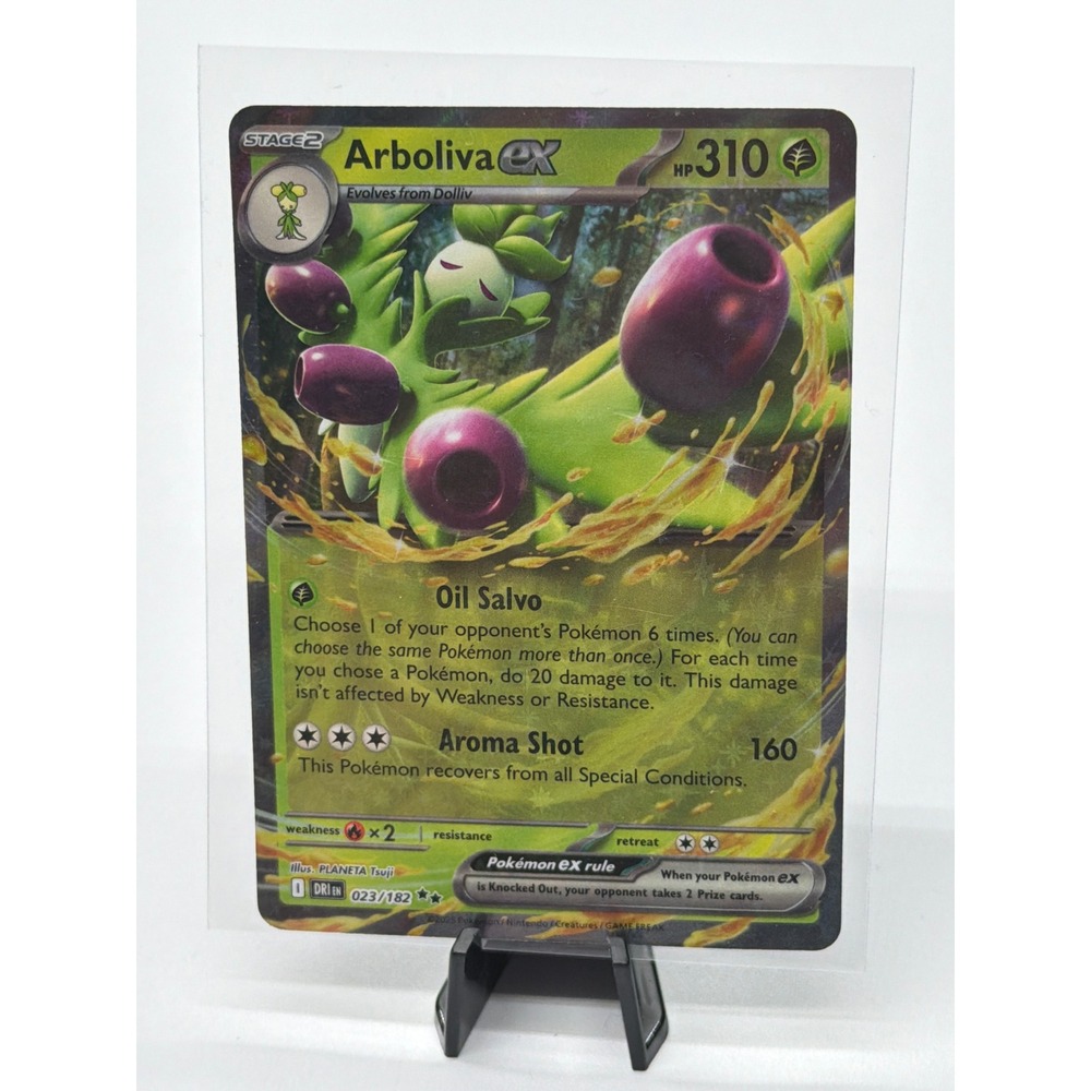 Pokemon Arboliva ex 023/182 Scarlet Violet Obsidian Flames Ultra Rare Holo Card
